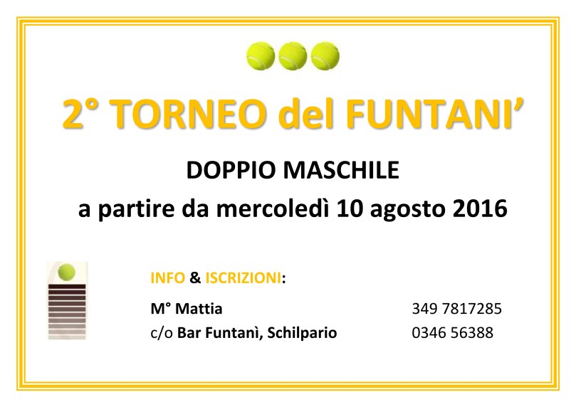 Torneo tennis doppio Schilpario corsi tennis monza brianza