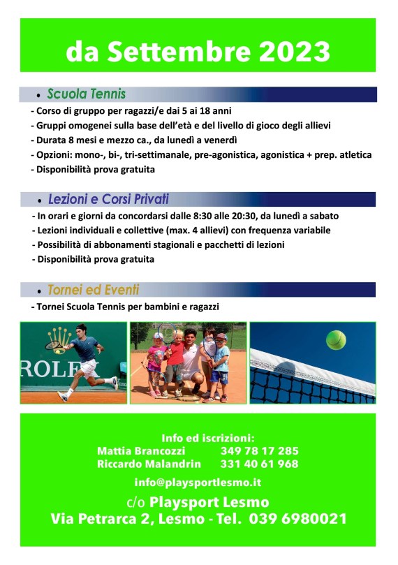 Camp Tennis Estate 2023 Lesmo Mattia Brancozzi