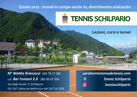 Tennis Schilpario locandina estate 2025 Mattia Brancozzi